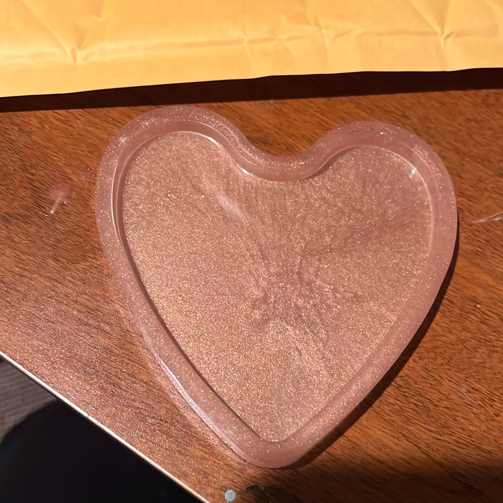 Peach color Resin jewelry tray dish New Christmas gift stocking stuffer